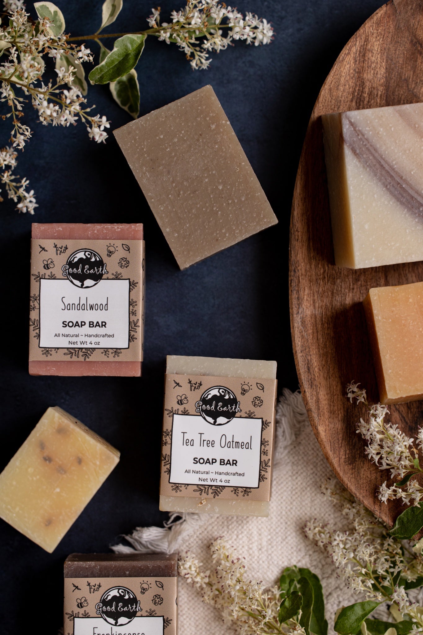 photo of natural handmade bars of soap
