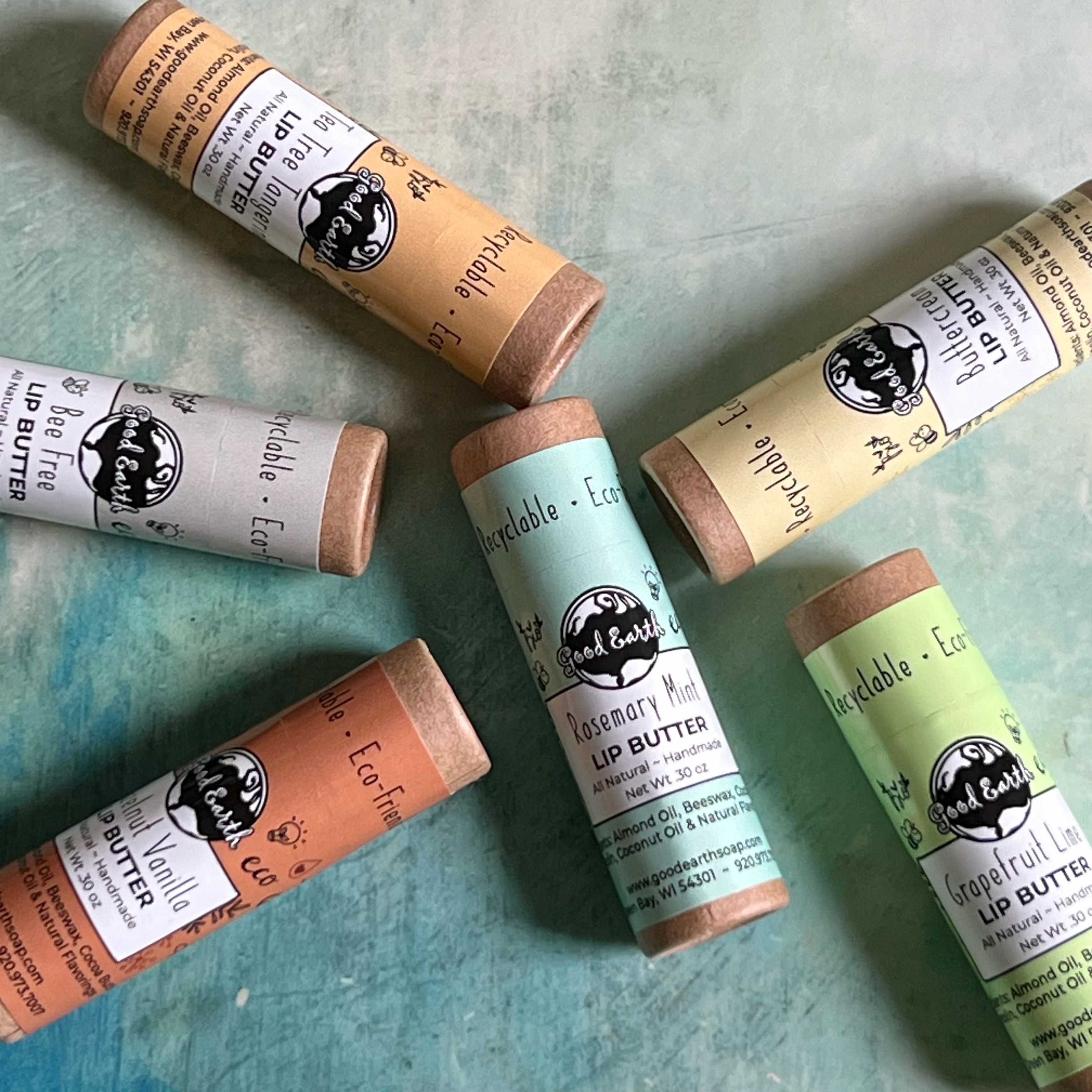 photo of natural lip balms