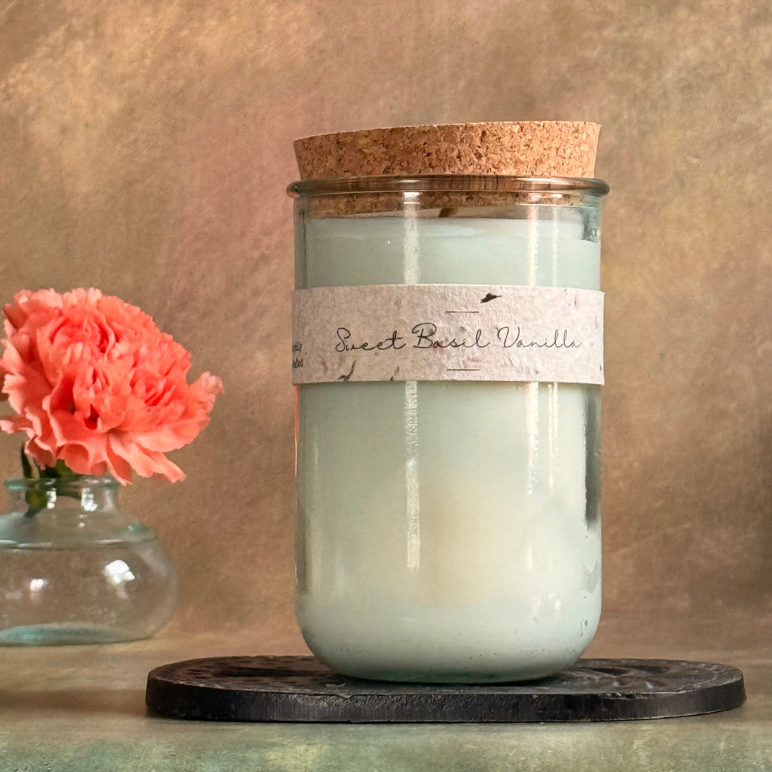 Sweet Basil Vanilla Soy Candle