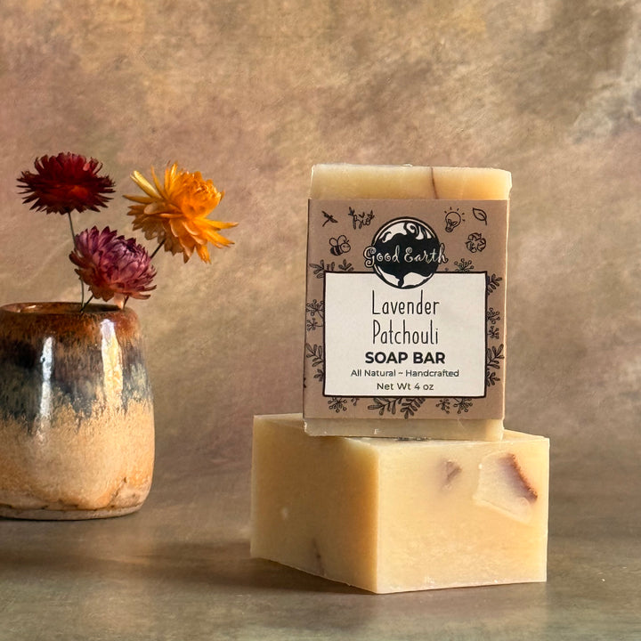 Lavender patchouli handmade soap bar