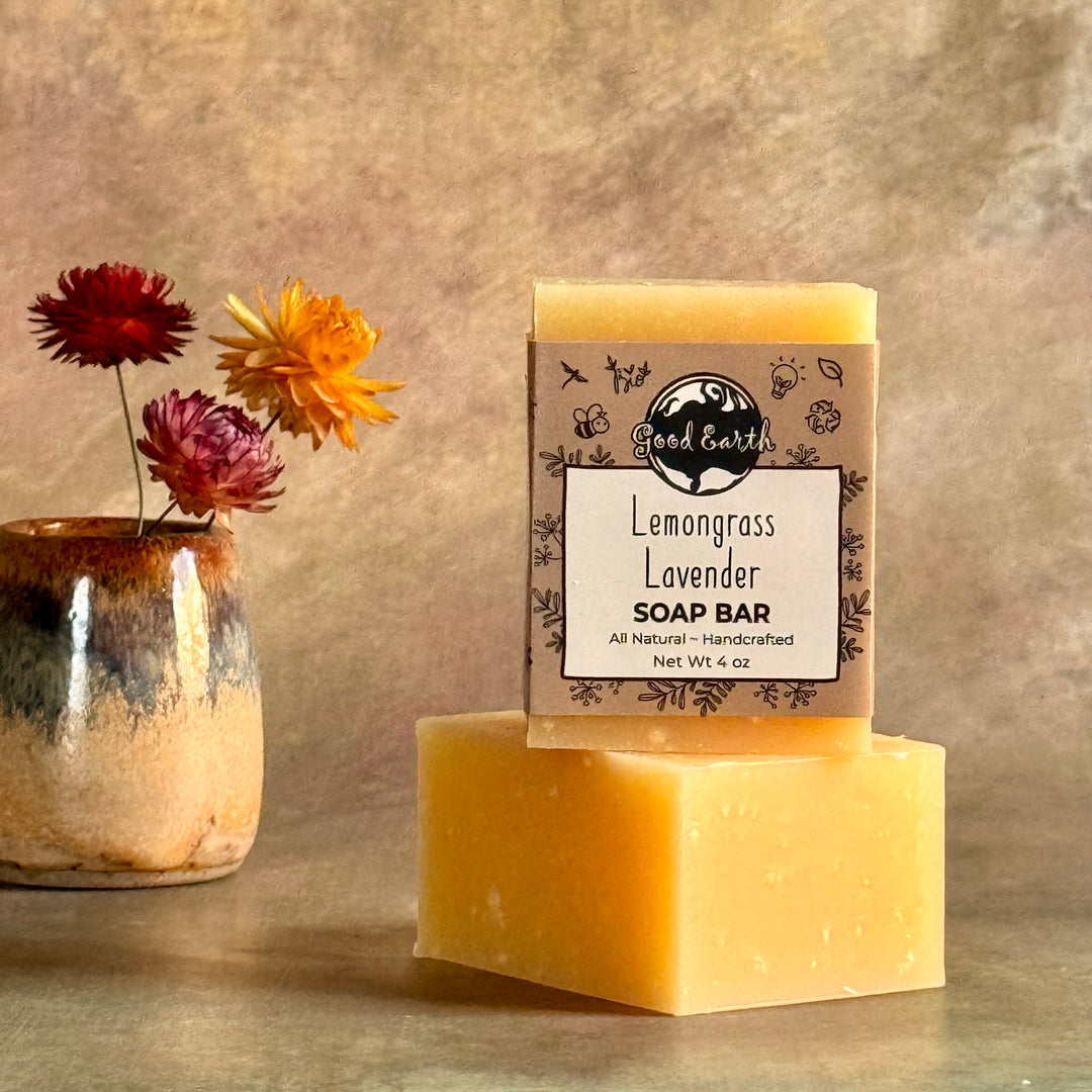 Lemongrass lavender handmade soap bar