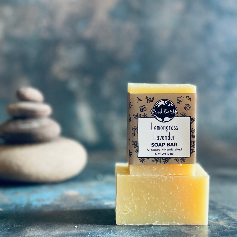 Lemongrass lavender handmade soap bar