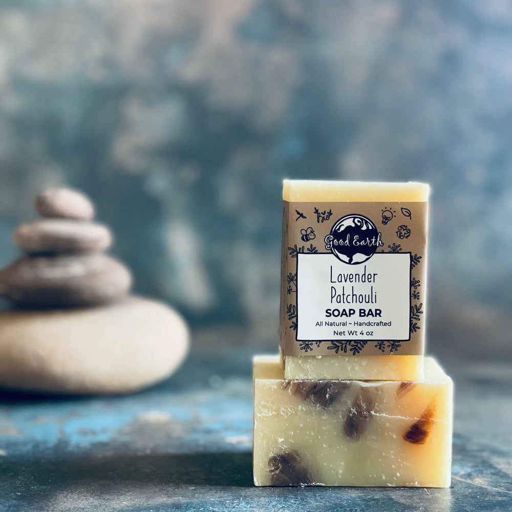 Handmade, all natural lavender patchouli soap bar